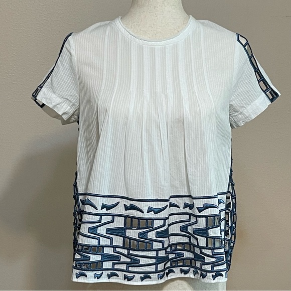 SEA New York Embroidered Detail Top Blouse Size XS - Picture 3 of 11